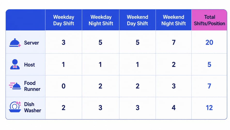 restaurant staffing plan