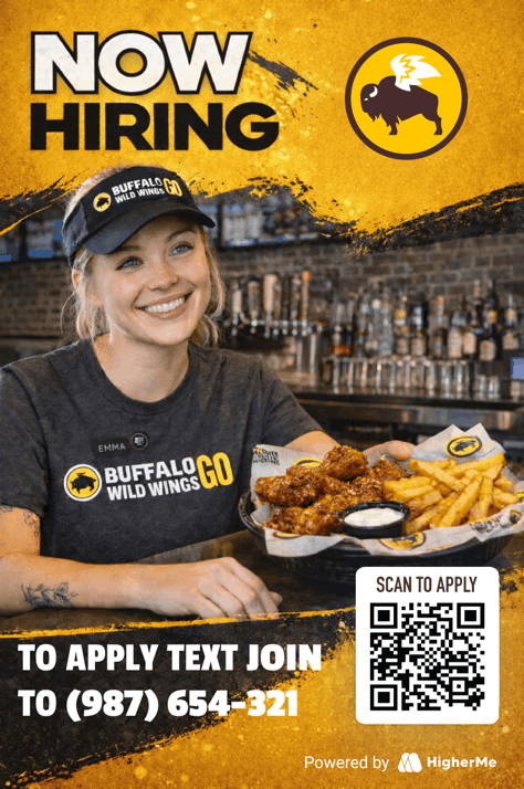 Buffalo Wild Wings Text to Apply