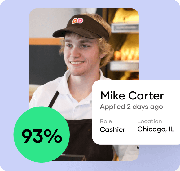 Image Image exemplifying a person applying to Dunkin'.